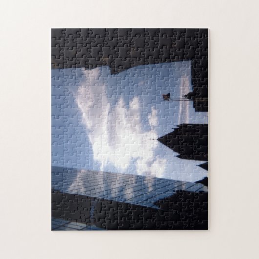 Sky and Clouds in City Legpuzzel (Verticaal)