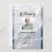 Sky and Dove Funeral Kaart Sjabloon (Voorkant)