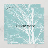 Sky and White Tree Baby shower nodigt uit Kaart (Voorkant / Achterkant)