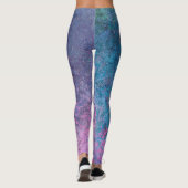 Sky at Dusk Alcohol Ink Abstract Leggings (Achterkant)