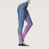 Sky at Dusk Alcohol Ink Abstract Leggings (Rechts)