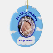 Sky Baby Custom Photo Personalized Memorial Keramisch Ornament (Rechts)