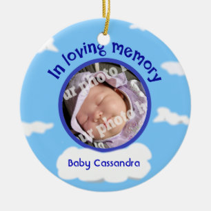 Sky Baby Custom Photo Personalized Memorial Keramisch Ornament