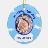 Sky Baby Custom Photo Personalized Memorial Keramisch Ornament (Links)
