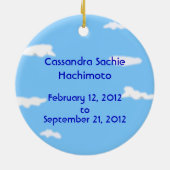 Sky Baby Custom Photo Personalized Memorial Keramisch Ornament (Achterkant)
