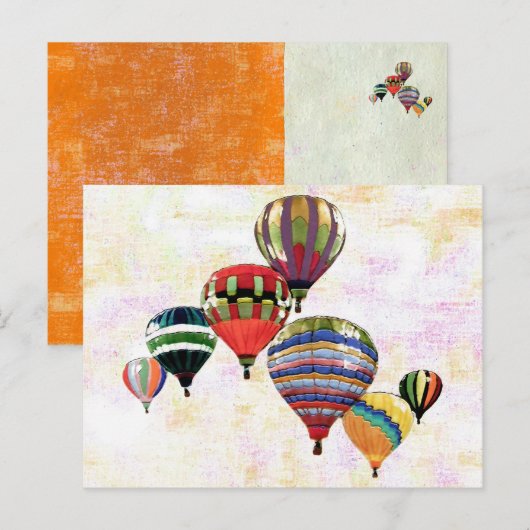 Sky Balloons ~ Briefkaart Modern (Voorkant / Achterkant)