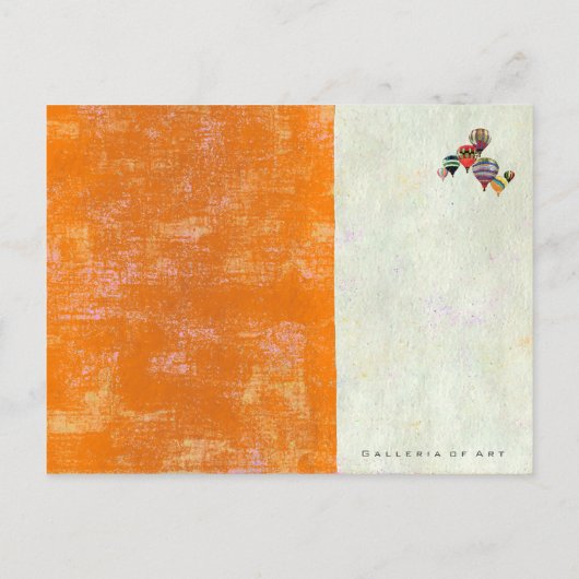 Sky Balloons ~ Briefkaart Modern (Achterkant)