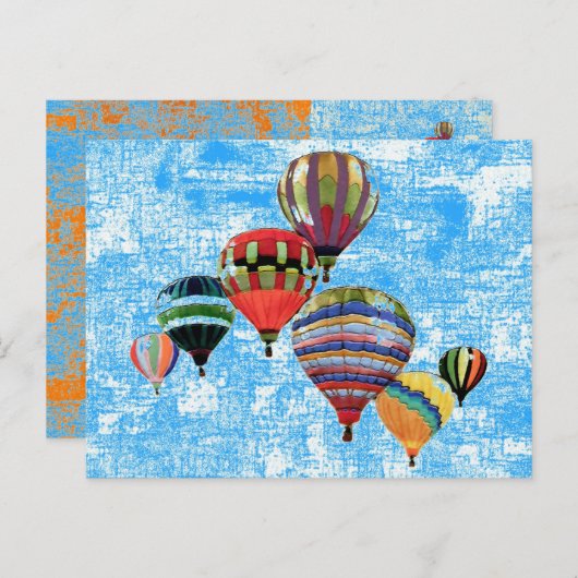 Sky Balloons ~ Briefkaart Modern (Voorkant / Achterkant)