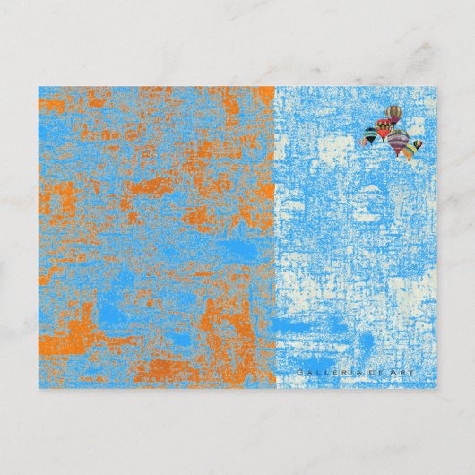 Sky Balloons ~ Briefkaart Modern (Achterkant)