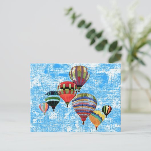 Sky Balloons ~ Briefkaart Modern (Staand voorkant)