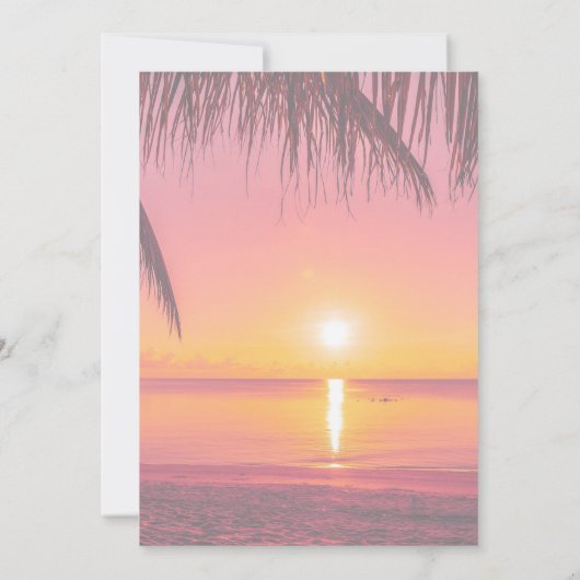 Sky Beach Sunset viering van het leven Begrafenisf Kaart (Achterkant)