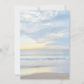 Sky Beach viering van het leven Begrafenisfoto Kaart (Achterkant)