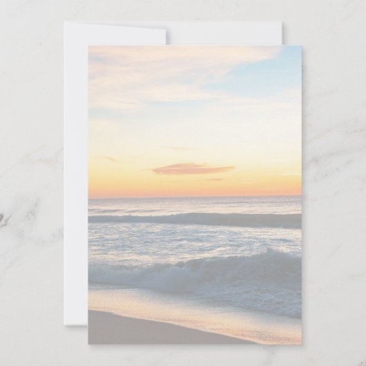 Sky Beach viering van het leven Begrafenisfoto Kaart (Achterkant)