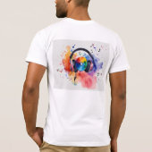 Sky Beats: DJ in de wolken T-shirt ontwerp (Achterkant)