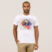 Sky Beats: DJ in de wolken T-shirt ontwerp (Voorkant volledig)