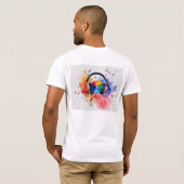 Sky Beats: DJ in de wolken T-shirt ontwerp (Achterkant volledig)