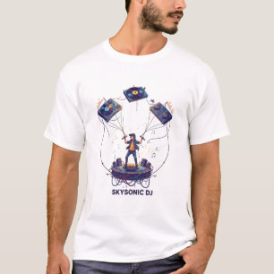 Sky Beats DJ Tee – Waar Muziek Haar Vleugels Krijg T-shirt