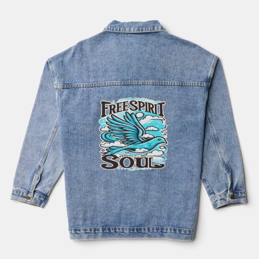 Sky Bird met Free Spirit en Soul Denim Jacket (Achterkant)