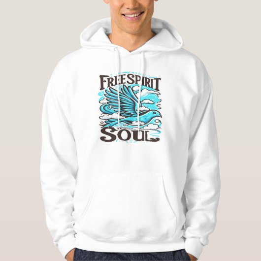 Sky Bird met Free Spirit en Soul Hoodie (Voorkant)