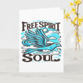 Sky Bird met Free Spirit en Soul Kaart (Gele Bloem)