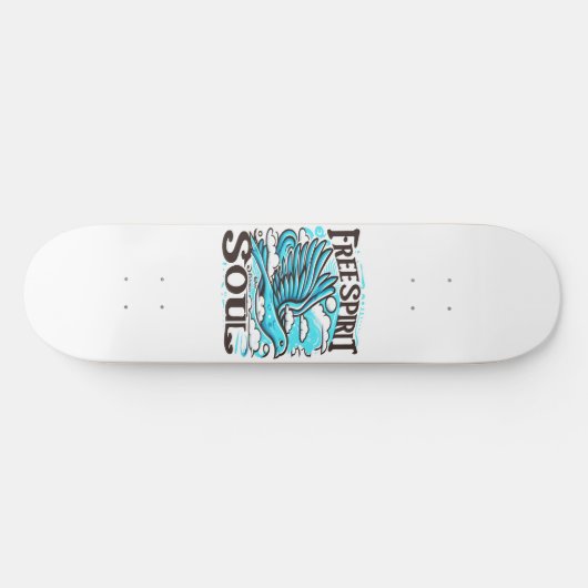 Sky Bird met Free Spirit en Soul Persoonlijk Skateboard (Horizontaal)