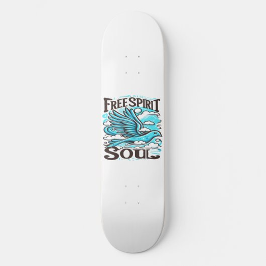 Sky Bird met Free Spirit en Soul Persoonlijk Skateboard (Voorkant)