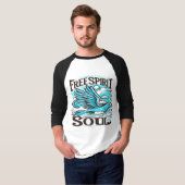 Sky Bird met Free Spirit en Soul T-shirt (Voorkant volledig)