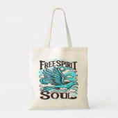 Sky Bird met Free Spirit en Soul Tote Bag (Achterkant)