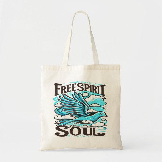 Sky Bird met Free Spirit en Soul Tote Bag (Voorkant)