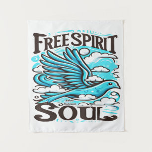 Sky Bird met Free Spirit en Soul Wandkleed