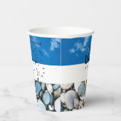 Sky Birds Flying Business Logo Papieren Bekers (Rechts)