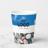 Sky Birds Flying Business Logo Papieren Bekers (Voorkant)