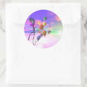 Sky Birthday-ballonnen Ronde Sticker (Tas)