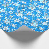Sky blauw en wit papier voor bloemverpakking (Hoek)