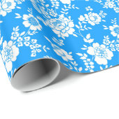 Sky blauw en wit papier voor bloemverpakking (Rol Hoek)