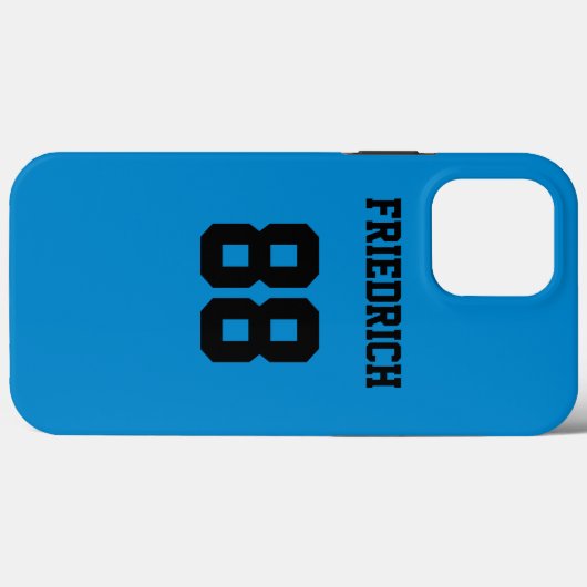 Sky Blauw en Zwart Sport Jersey Case-Mate iPhone Case (Achterkant (horizontaal))