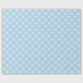 Sky blauw met babyblauwe stippen cadeaupapier (Vlak)