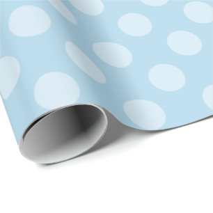 Sky blauw met babyblauwe stippen cadeaupapier