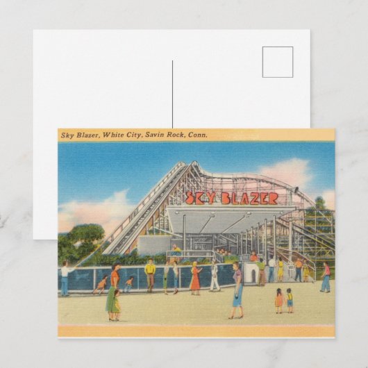 Sky Blazer Roller Onderzetter, Savin Rock, Connect Briefkaart (Voorkant / Achterkant)