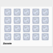 Sky Blu HeartyChic Vierkante Sticker (Vel)