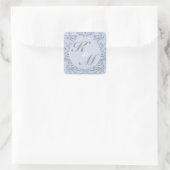 Sky Blu HeartyChic Vierkante Sticker (Tas)