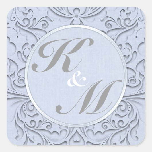 Sky Blu HeartyChic Vierkante Sticker (Voorkant)