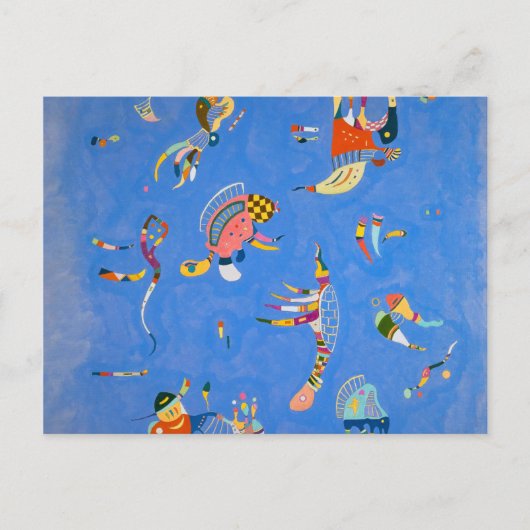 Sky Blue, 1940 by Wassily Kandinsky Briefkaart (Voorkant)