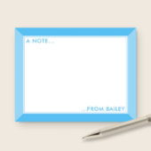 Sky Blue 2-Tone Cute Girly Notitiekaartje