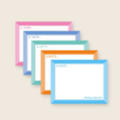 Sky Blue 2-Tone Cute Girly Notitiekaartje