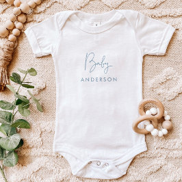 Sky Blue Aangepaste Baby naam Romper
