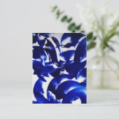 Sky Blue Abstract Light Bruskes Verf Art Briefkaart (Staand voorkant)