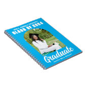Sky Blue Afstuderen Afstuderen voor moderne foto's Notitieboek (Rechterzijde)