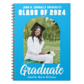 Sky Blue Afstuderen Afstuderen voor moderne foto's Notitieboek (Voorkant)