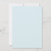Sky Blue Airy Spring Wedding Kaart (Achterkant)